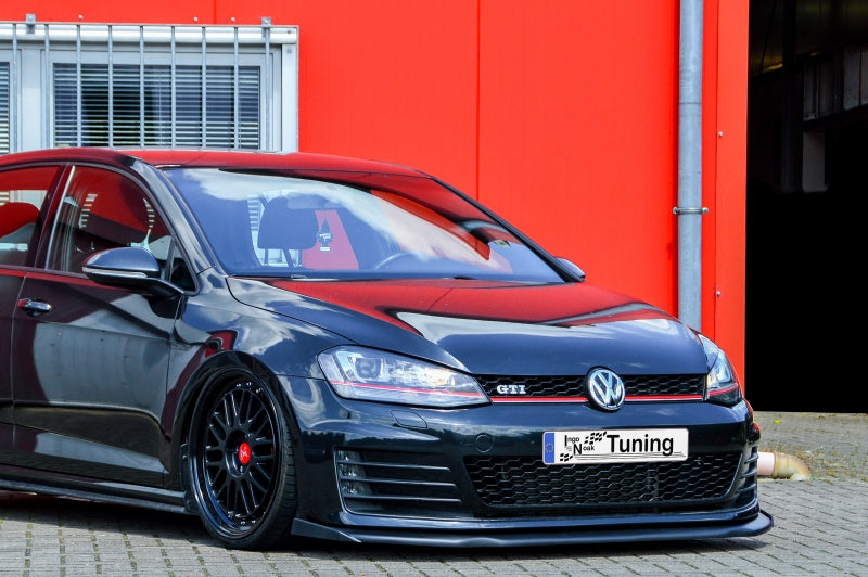 CUP Frontspoilerlippe mit Seitenwing Volkswagen Golf 7 GTI + GTD Typ AU Schwarz Matt