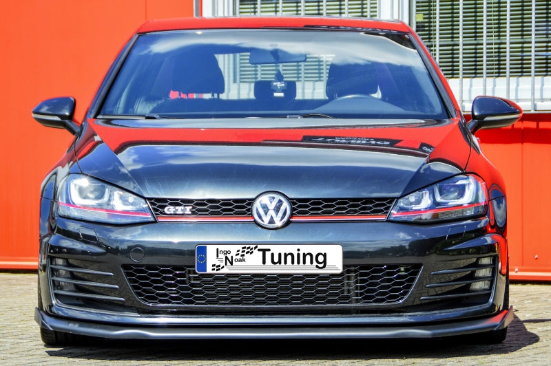 CUP Frontspoilerlippe mit Seitenwing Volkswagen Golf 7 GTI + GTD Typ AU Schwarz Glanz