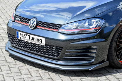 CUP Frontspoilerlippe mit Seitenwing Volkswagen Golf 7 GTI + GTD Typ AU Schwarz Glanz