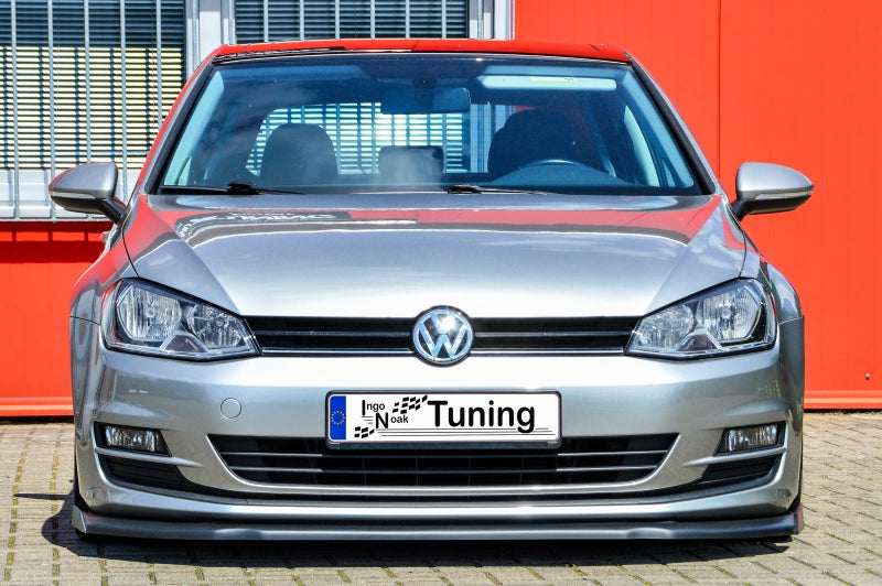 CUP Frontspoilerlippe ABS mit Seitenwing Volkswagen Golf 7 Typ AU Schwarz Glanz