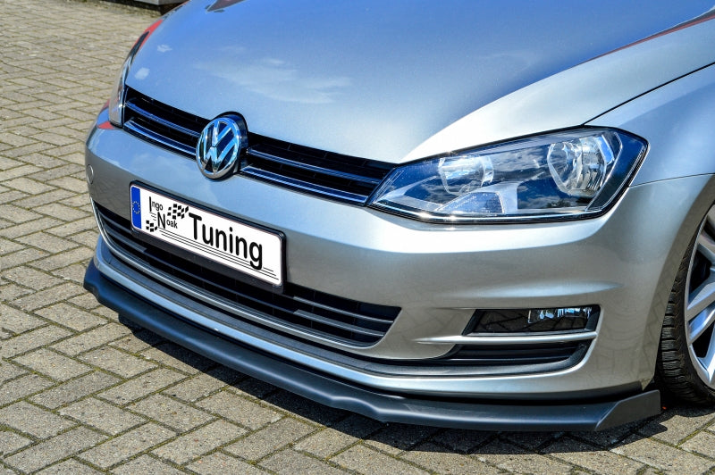 CUP Frontspoilerlippe ABS mit Seitenwing Volkswagen Golf 7 Typ AU Schwarz Glanz