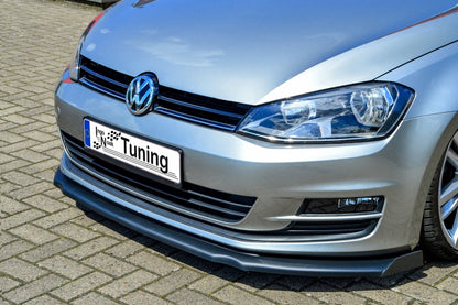 CUP Frontspoilerlippe ABS mit Seitenwing Volkswagen Golf 7 Typ AU Schwarz Glanz