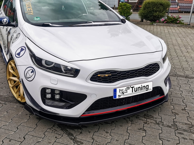 CUP Frontspoilerlippe ABS mit Seitenwing Kia Ceed GT, Pro Ceed GT Schwarz Glanz