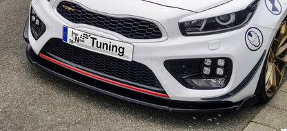 CUP Frontspoilerlippe ABS mit Seitenwing Kia Ceed GT, Pro Ceed GT Schwarz Matt