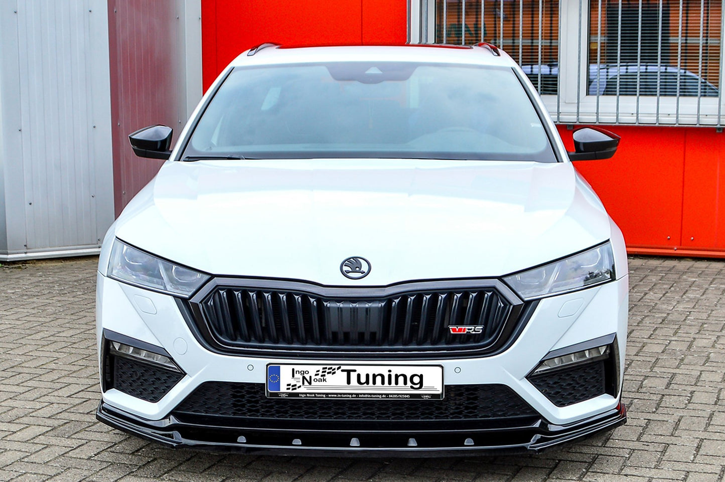 CUP Frontspoilerlippe ABS Skoda Octavia RS, NX, Limousine Schwarz Glanz
