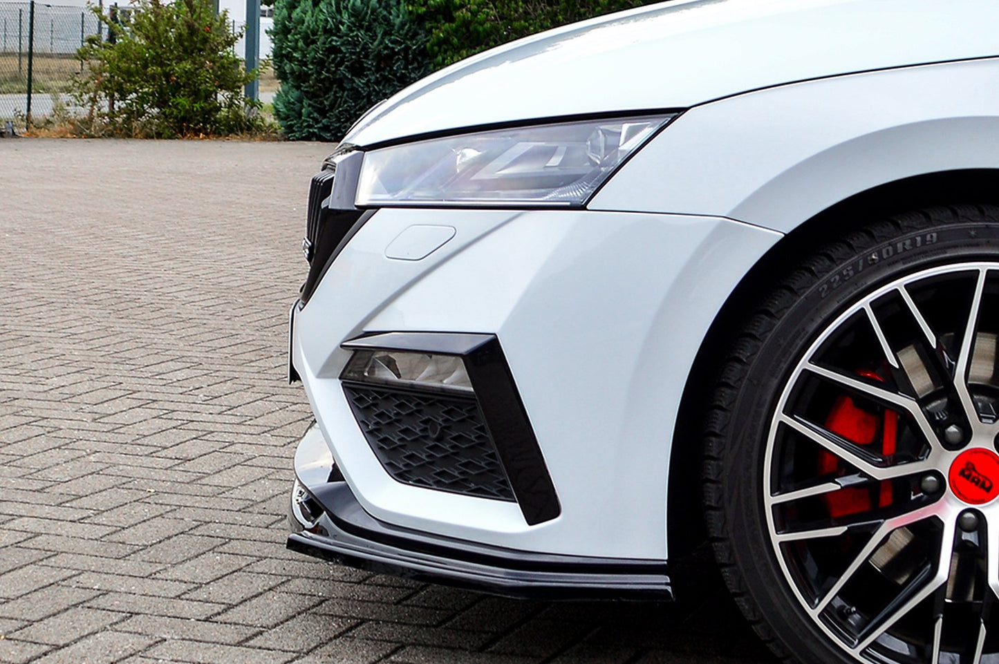 CUP Frontspoilerlippe ABS Skoda Octavia RS, NX, Limousine Schwarz Glanz
