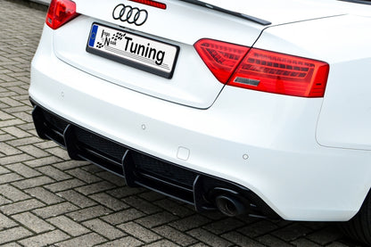 Gefräster Heckansatz Audi A5 / B8 S-Line Bj.:2011-2017 Schwarz Matt