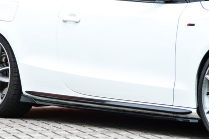 CUP Seitenschwellersatz mit Seitenwing Audi A5 / B8 S-Line Schwarz Matt