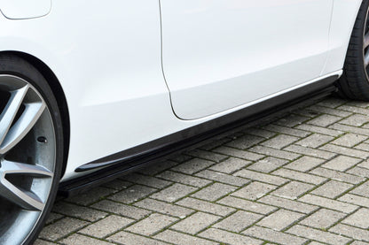 CUP Seitenschwellersatz Audi A5 / B8 S-Line Bj.:2011-2017 Schwarz Matt
