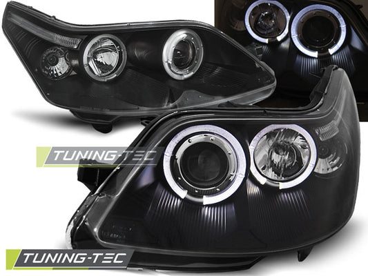 Tuning-Tec LED Angel Eyes Scheinwerfer für Citroen C4 04-10 schwarz