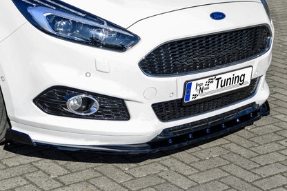 CUP Frontspoilerlippe ABS mit Seitenwing Ford S-Max 2 Schwarz Glanz