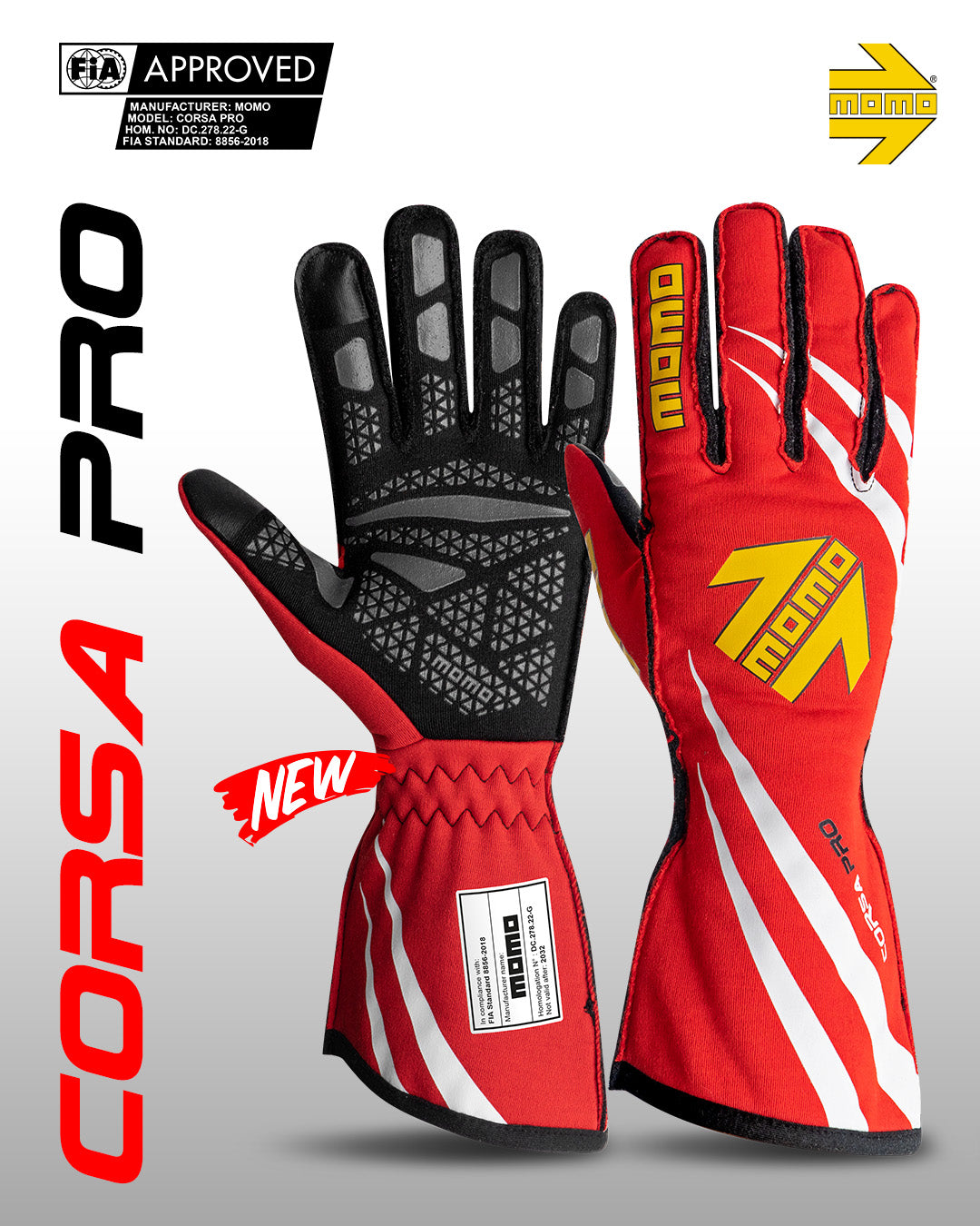 MOMO CORSA PRO RED Größe 8