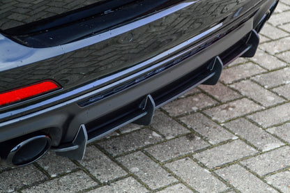 Gefräster Heckansatz Audi A6 + S6 Typ C8, 4K ab Bj.:2018 Schwarz Matt