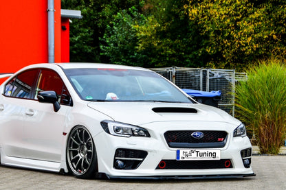 CUP Frontspoilerlippe mit Seitenwing Subaru Impreza WRX STI (V1 + VAF) Schwarz Glanz