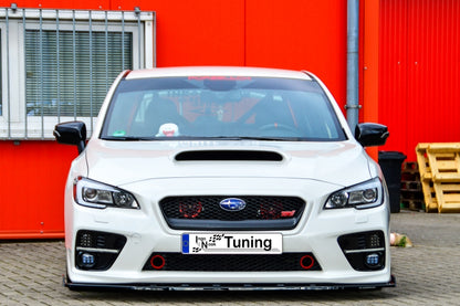 CUP Frontspoilerlippe mit Seitenwing Subaru Impreza WRX STI (V1 + VAF) Schwarz Glanz