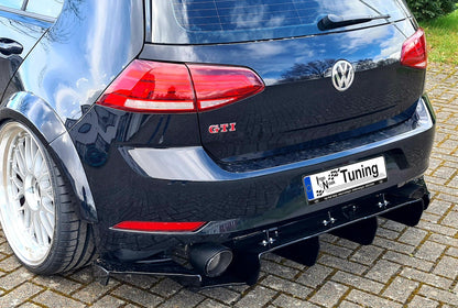 Gefräster Heckansatz Volkswagen Golf 7 GTI + GTD Typ AU Schwarz Matt