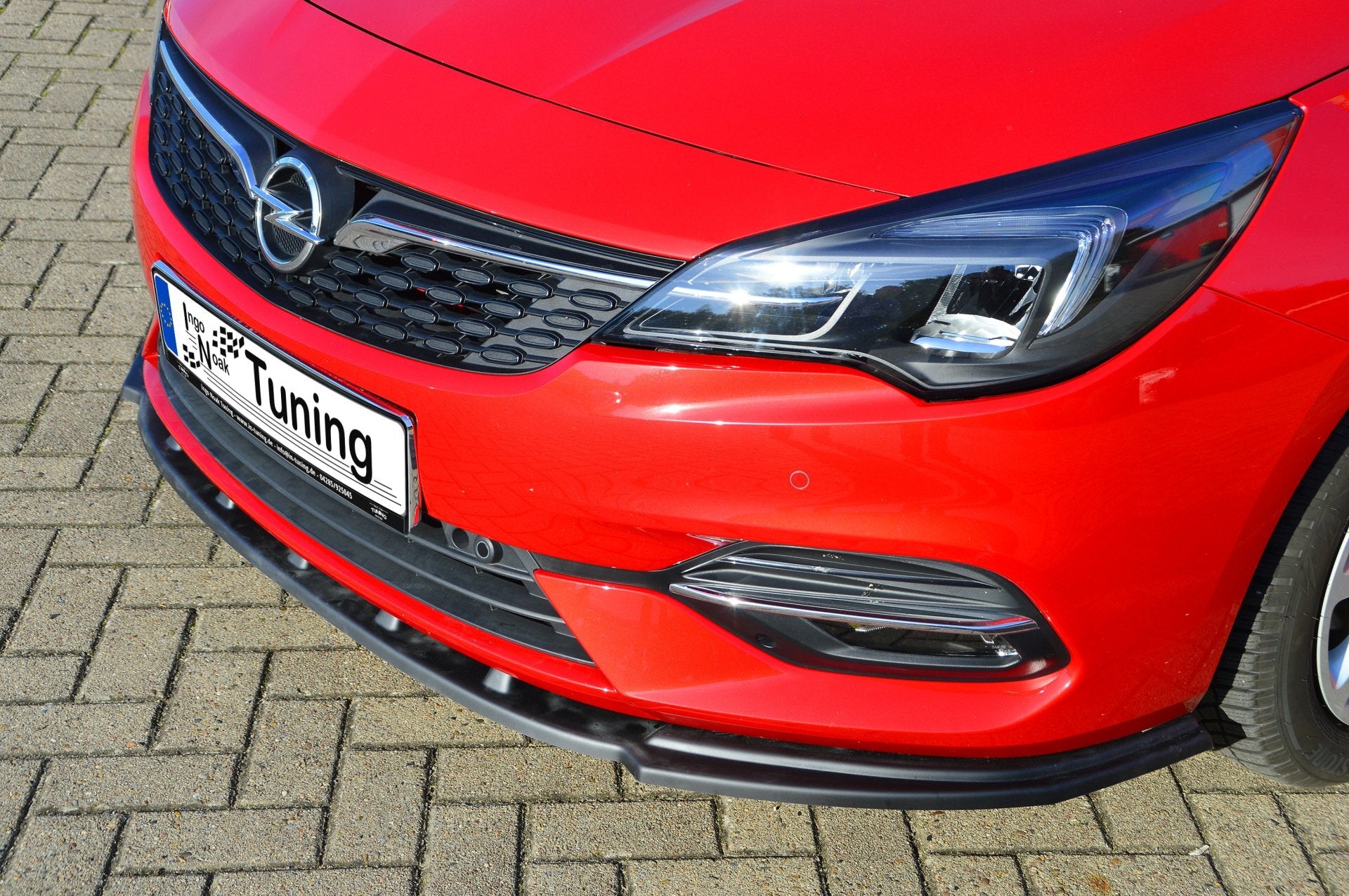 CUP Frontspoilerlippe ABS Opel Astra K, Sports Tourer Schwarz Glanz