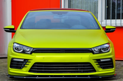 CUP Frontspoilerlippe Phase 2 mit Seitenwing Volkswagen Scirocco R Facelift Schwarz Glanz