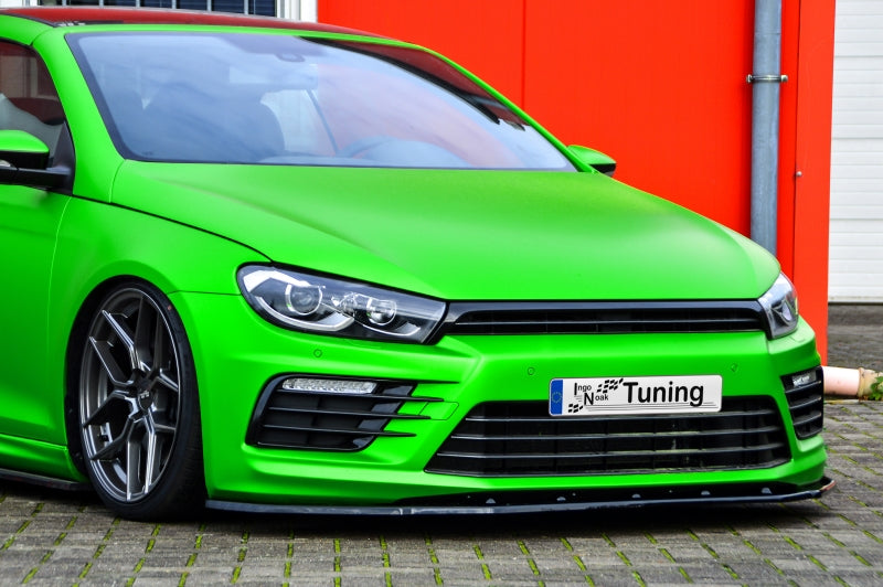 CUP Frontspoilerlippe ABS, Phase 2 Volkswagen Scirocco R Facelift Schwarz Glanz