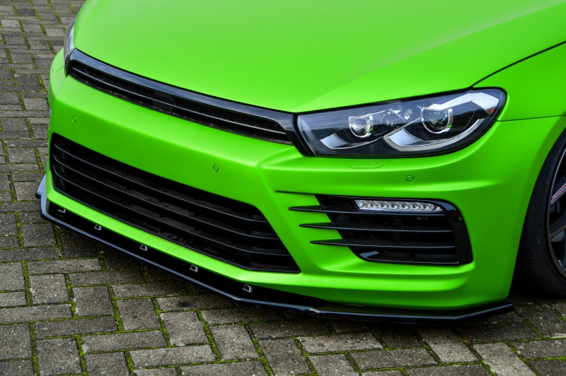 CUP Frontspoilerlippe ABS, Phase 2 Volkswagen Scirocco R Facelift Schwarz Glanz