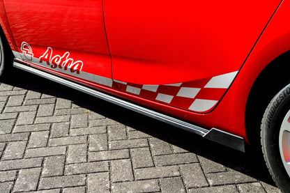 Seitenschwellersatz mit Wing Opel Astra K, Sports Tourer Schwarz Glanz