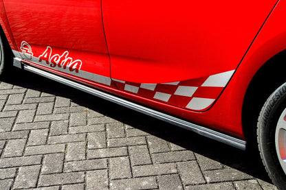 Seitenschwellersatz mit Wing Opel Astra K, Schrägheck Schwarz Matt