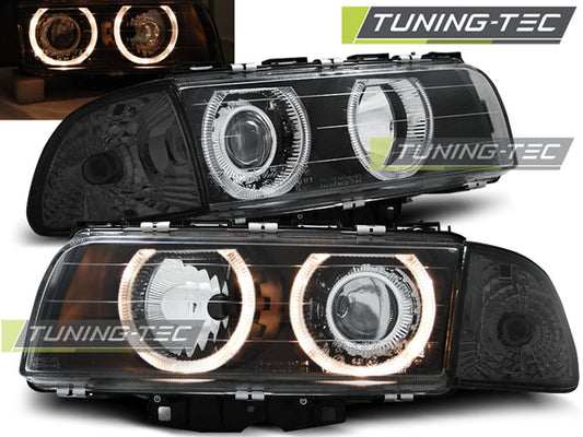 Tuning-Tec Angel Eyes Scheinwerfer für BMW 7er E38 94-98 schwarz