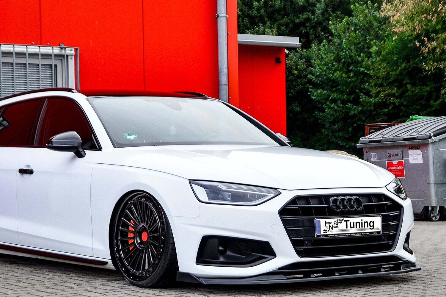 CUP Frontspoilerlippe ABS mit Seitenwing Audi A4 Facelift, B9 8W Carbon