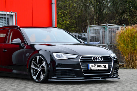 CUP Frontspoilerlippe ABS Audi A4 B9 ab Bj.:2015- Schwarz Glanz
