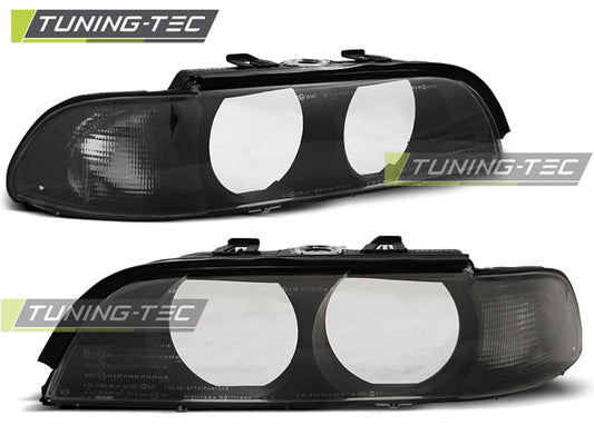 Tuning-Tec Scheinwerferglas für BMW 5er E39 Lim./Touring 95-00 schwarz