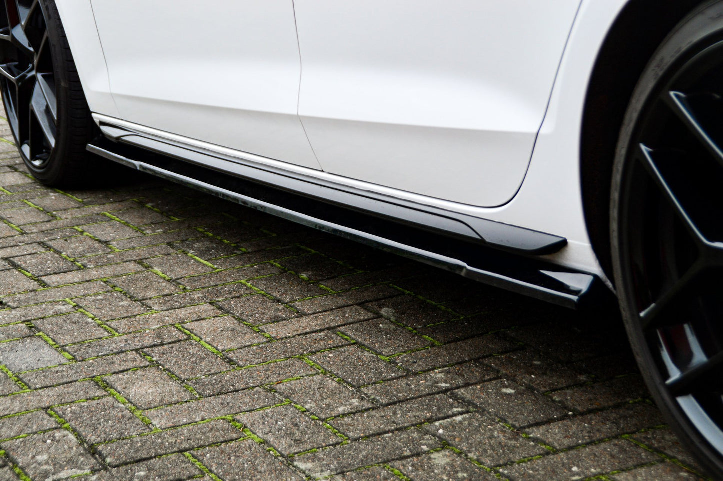 Seitenschwellersatz ABS Audi A4 S-Line + S4 Typ: B9 Schwarz Matt