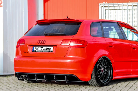 Gefräster Heckansatz Audi RS3, 8PA Bj.: 2011-2012 Schwarz Matt