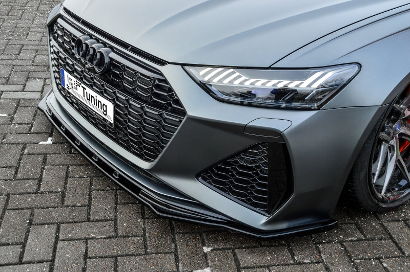 CUP Frontspoilerlippe ABS Audi RS6, Typ C8 4K ab Bj.:2019 - Schwarz Glanz