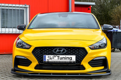 CUP Frontspoilerlippe ABS mit Flaps Hyundai i30 Fastback N-Line Schwarz Glanz