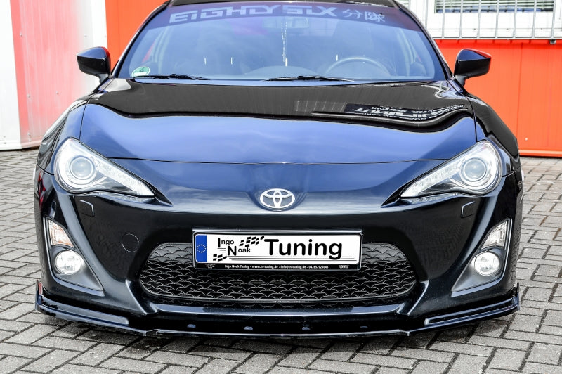 CUP Frontspoilerlippe ABS mit Seitenwing Toyota GT86, ZN Schwarz Glanz