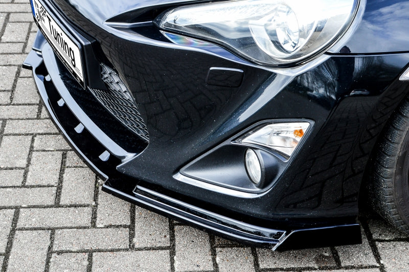 CUP Frontspoilerlippe ABS mit Seitenwing Toyota GT86, ZN Schwarz Matt