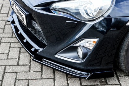 CUP Frontspoilerlippe ABS mit Seitenwing Toyota GT86, ZN Schwarz Matt