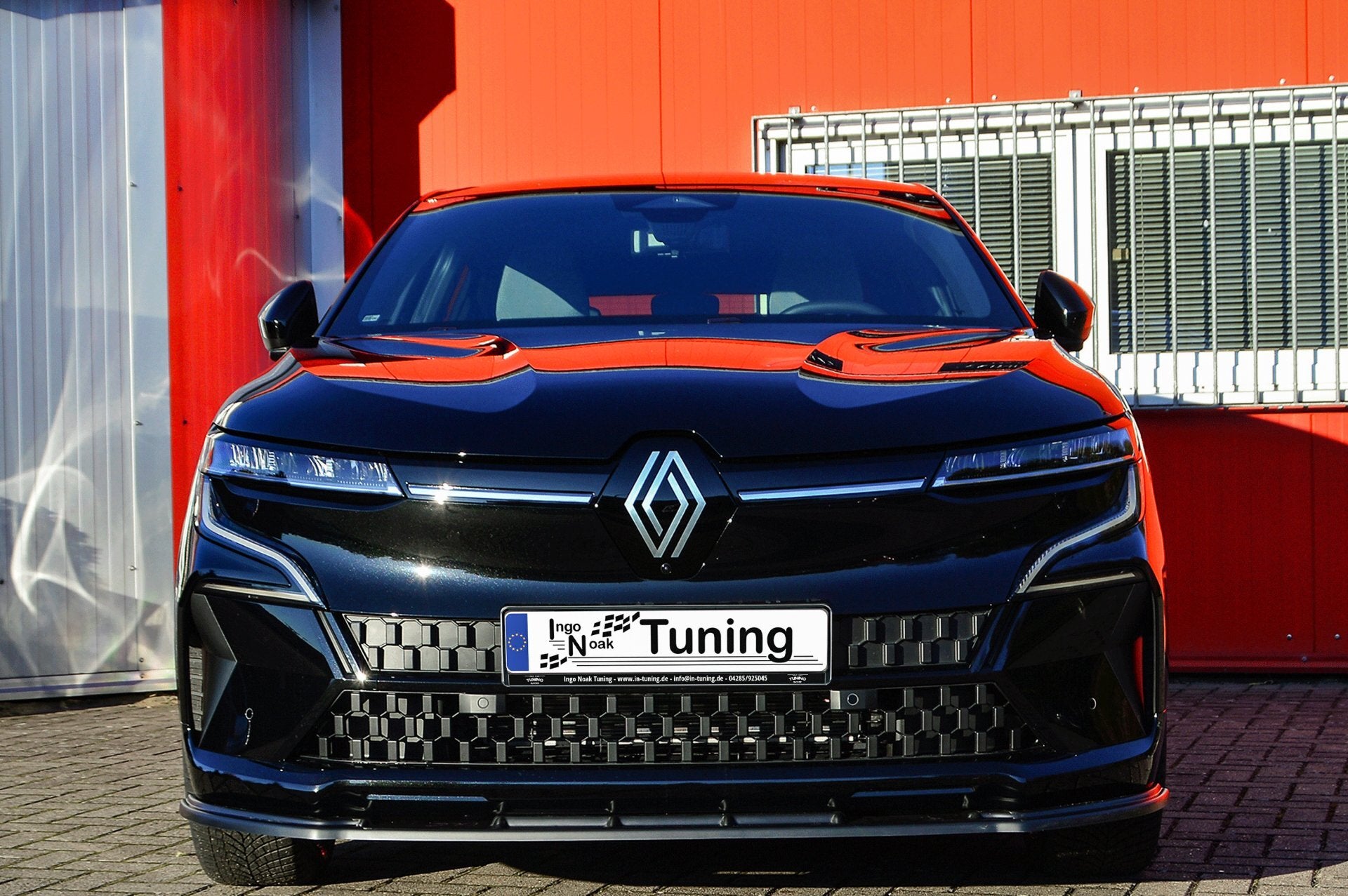 CUP Frontspoilerlippe ABS Renault Megane E-Tech Elektric Typ: RCB Schwarz Glanz