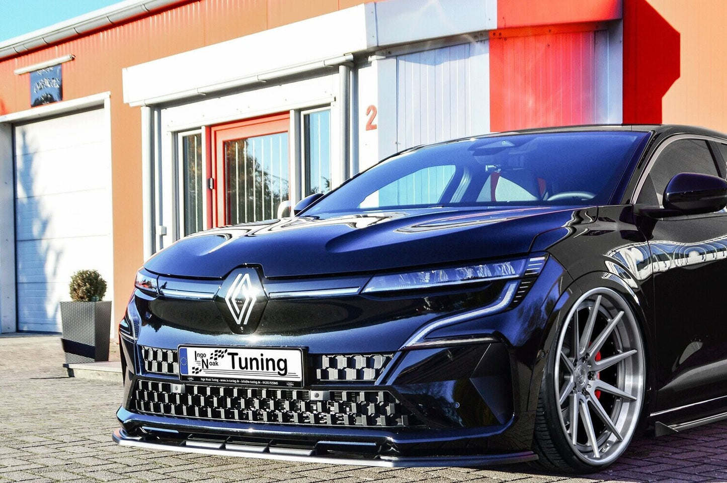 CUP Frontspoilerlippe ABS Renault Megane E-Tech Elektric Typ: RCB Schwarz Glanz