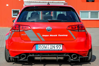Gefräster Heckansatz Volkswagen Golf 7 GTI + GTD Typ AU Schwarz Matt