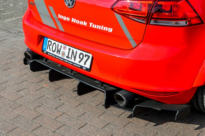 Gefräster Heckansatz Volkswagen Golf 7 GTI + GTD Typ AU Schwarz Matt