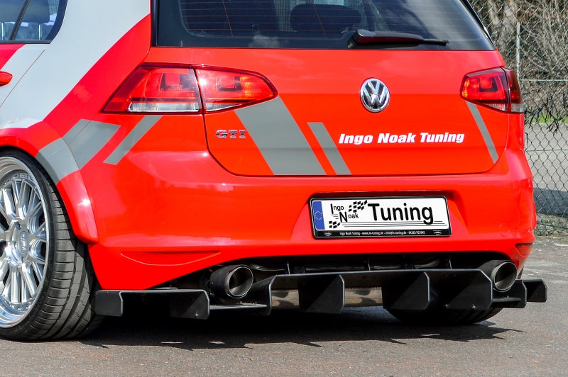 Gefräster Heckansatz Volkswagen Golf 7 GTI + GTD Typ AU Schwarz Matt