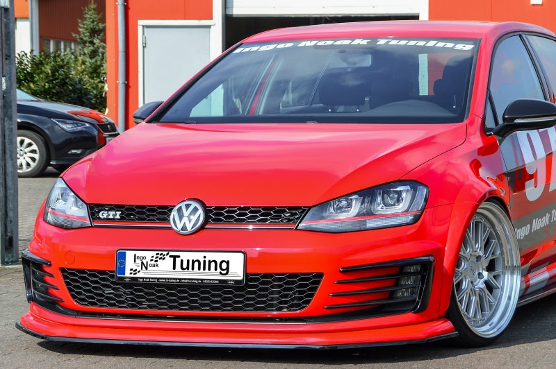 CUP Frontspoilerlippe inkl. CUP Schwert Volkswagen Golf 7 GTI + GTD Typ AU Schwarz Glanz