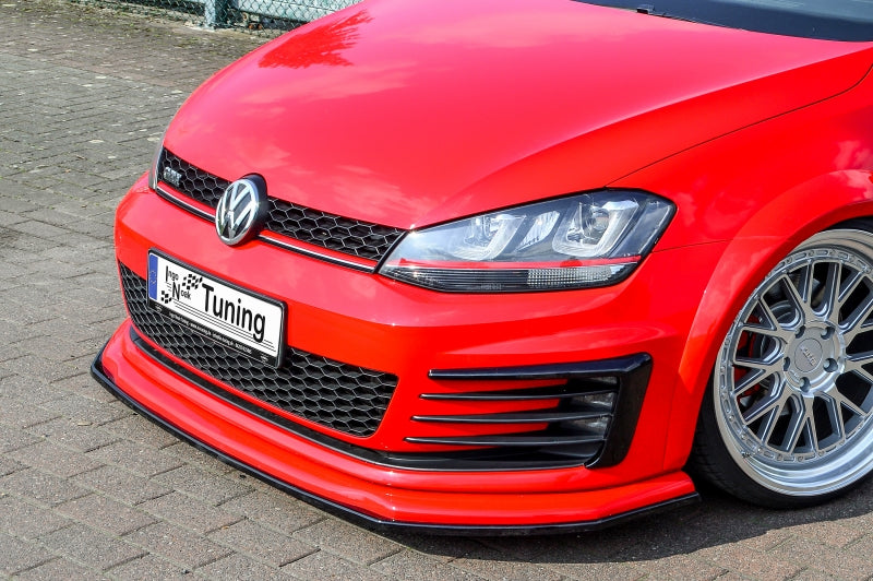 CUP Frontspoilerlippe inkl. CUP Schwert Volkswagen Golf 7 GTI + GTD Typ AU Schwarz Glanz