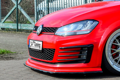 CUP Frontspoilerlippe inkl. CUP Schwert Volkswagen Golf 7 GTI + GTD Typ AU Schwarz Glanz