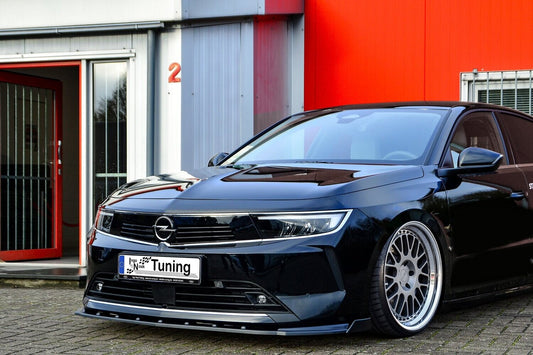 CUP Frontspoilerlippe ABS mit Seitenwing Opel Astra L Sports Tourer Schwarz Matt