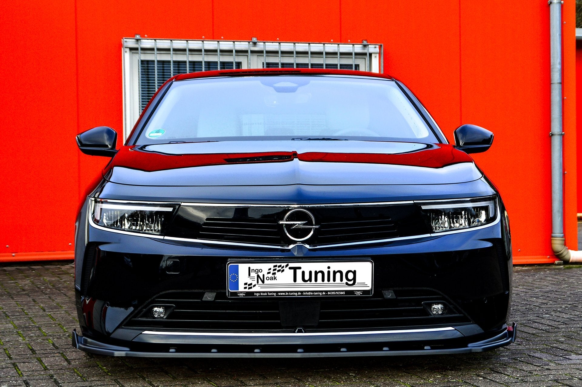 CUP Frontspoilerlippe ABS mit Seitenwing Opel Astra L, Schrägheck Schwarz Glanz