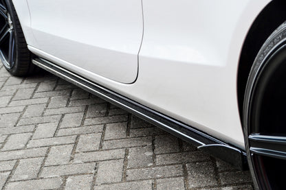 CUP Seitenschwellersatz mit Seitenwing Audi A5 / B8 Facelift Carbon