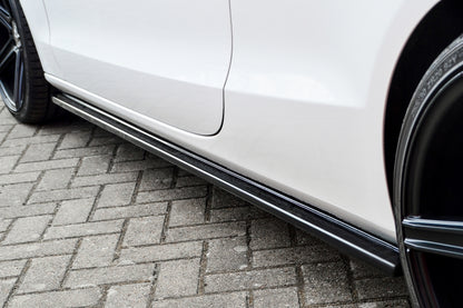 CUP Seitenschwellersatz Audi A5 / B8 Bj.:2005-2011 Schwarz Glanz