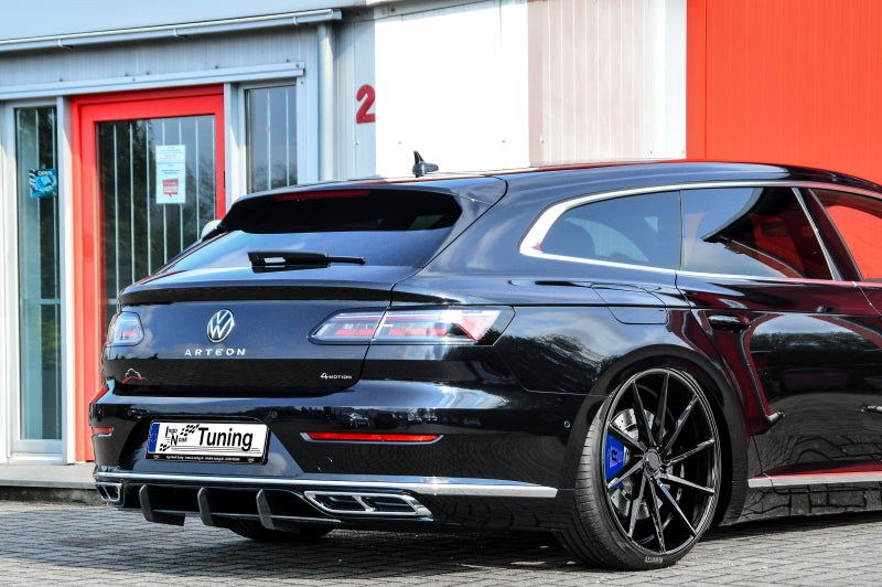 Gefräster Heckansatz Volkswagen Arteon R-Line inkl.Shooting Break Schwarz Matt